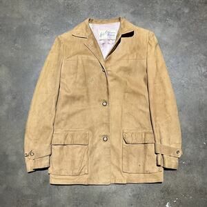 Vintage 50s Lady California Sportswear Tan Suede Coat